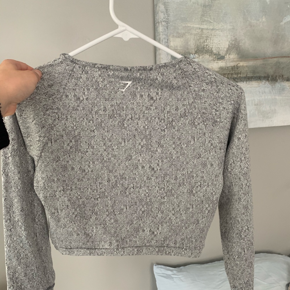 Gymshark Tops | Fleur Texture Long Sleeve Crop |